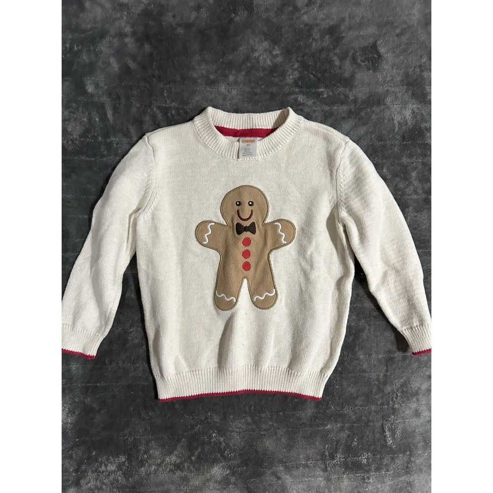 Gymboree Gingerbread Man Boys Christmas Sweater Size 3t